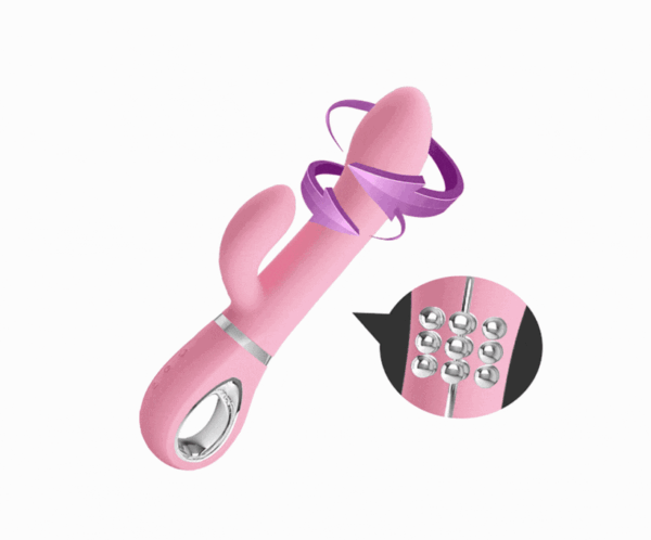 Vibrador Rabbit doble estimulación rotador