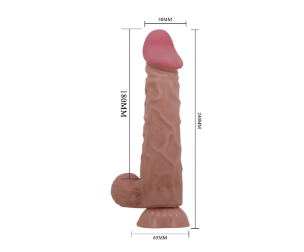 Dildo realista TPR piel deslizante Mendel