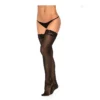 Media liguero negro Mapale lingerie 1094 con encaje y silicona