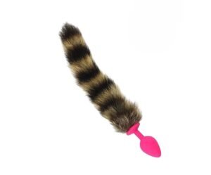 Anal plug silicona Cola Mapache