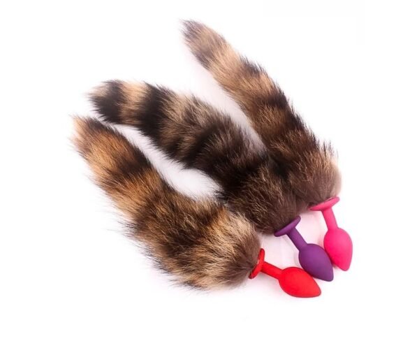 Anal plug silicona Cola Mapache