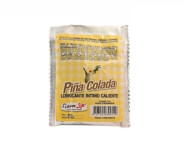 Lubricante Caliente Sabor y sachet