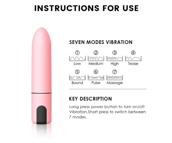 JV0447 Vibrador Clitoral bala Recargable Happy