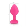 Plug Anal mediano de silicona con gema