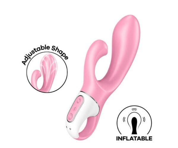Vibrador Rabbit doble estimulación inflable