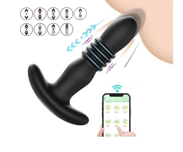 Vibrador plug App telescópico