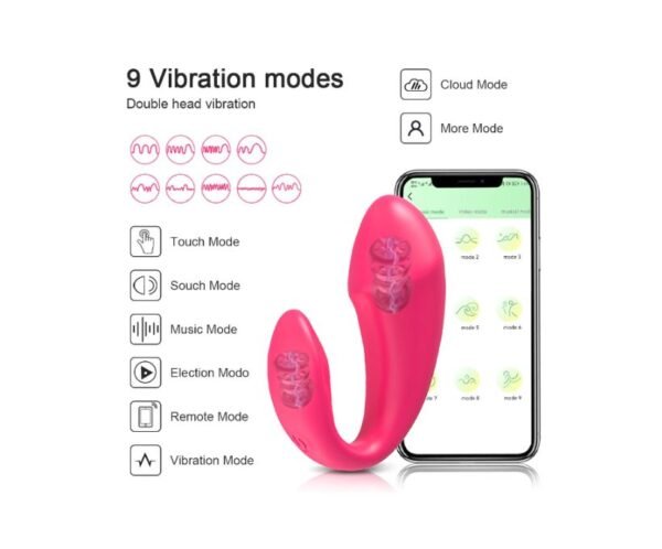 Vibrador recargable app tampón