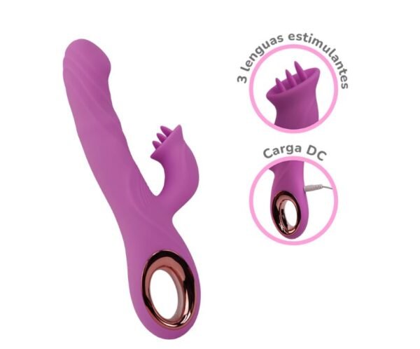 Vibrador rabbit doble estimulación oscilante