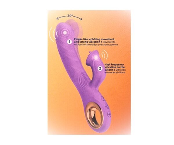 Vibrador rabbit doble estimulación oscilante