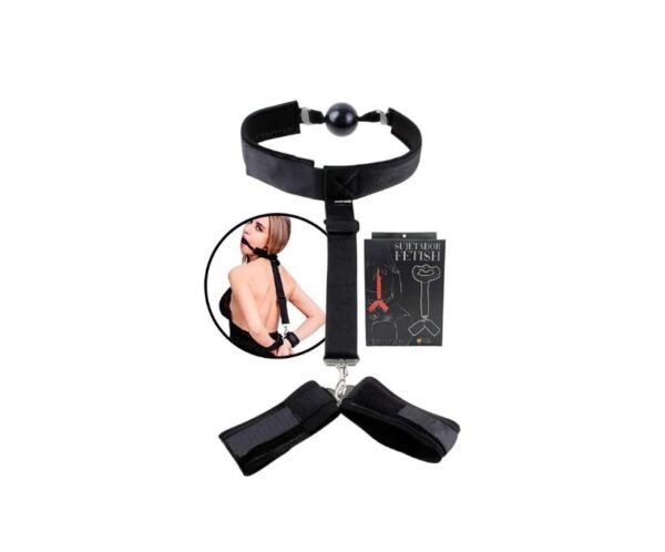 Esposas ajustables + mordaza