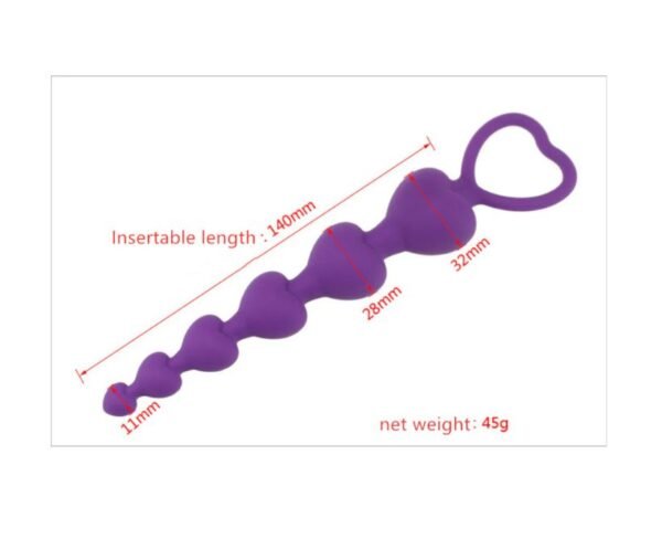 Bolas anales Thai silicona corazón