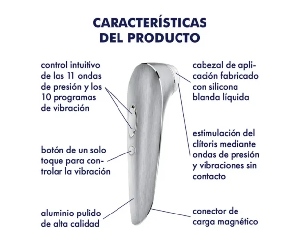 Succionador y Vibrador clitoral Satisfyer High Fashion