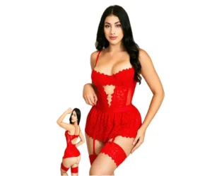 Lencería Babydoll Ligueros BD-M48-R
