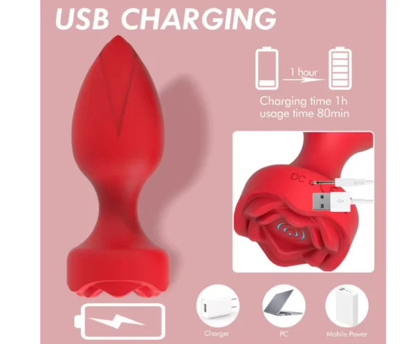 Plug Vibrador Silicona Recargable