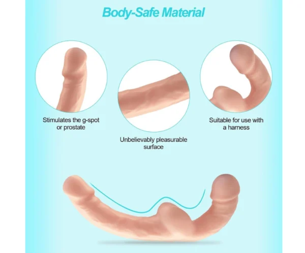 QSD014 Consolador Lésbico Dildo Ultra realista 9,2 pulgadas
