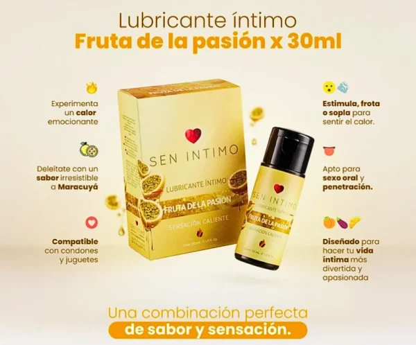 Lubricante íntimo caliente sabor maracuyá de Sen Intimo